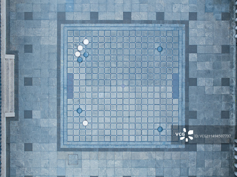 春天苏州吴中江南水乡同里古镇天元文化苑的大地棋盘风景航拍图片素材