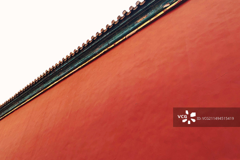 北京市故宫博物院红墙特写图片素材