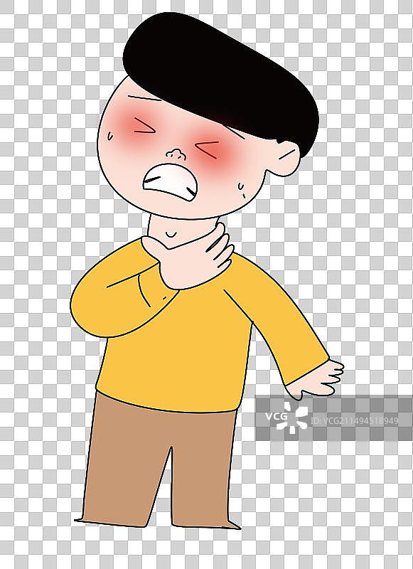 咽喉炎，生病图片素材