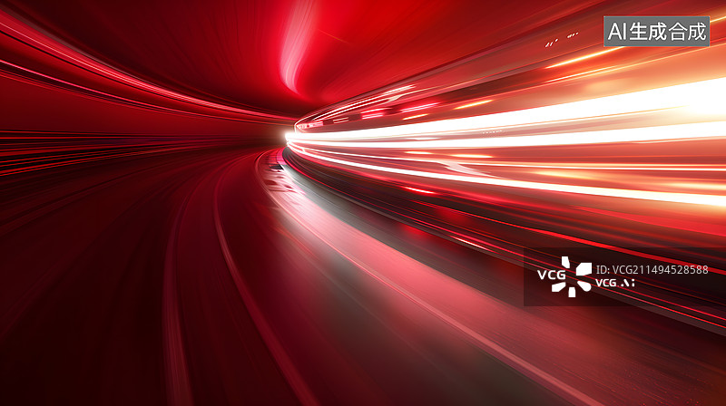 【AI数字艺术】红色流光背景壁纸图片素材