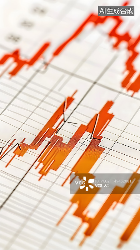 【AI数字艺术】股票指数数据线图片素材
