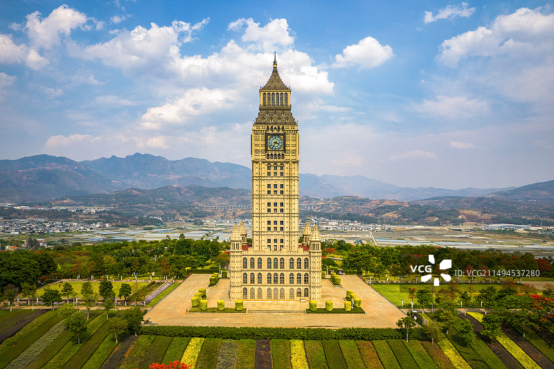 中国云南省红河州开远市凤凰楼图片素材