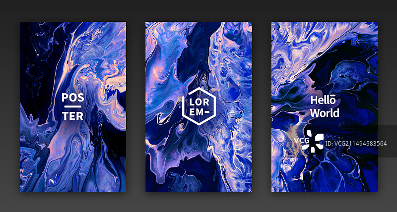 自然抽象流体艺术装饰海报图片素材