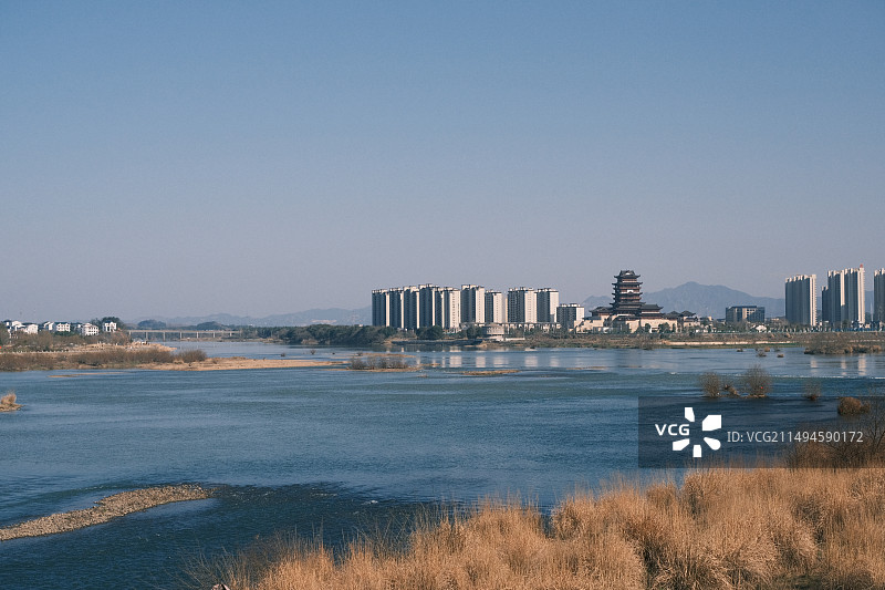 铅山县信江风光图片素材