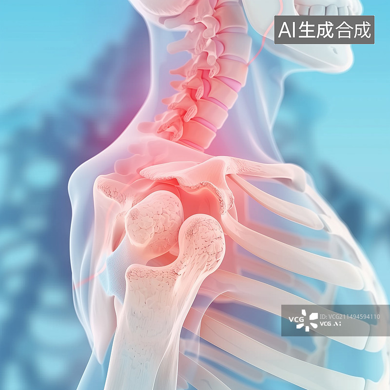 【AI数字艺术】透明人体骨骼3D图片素材