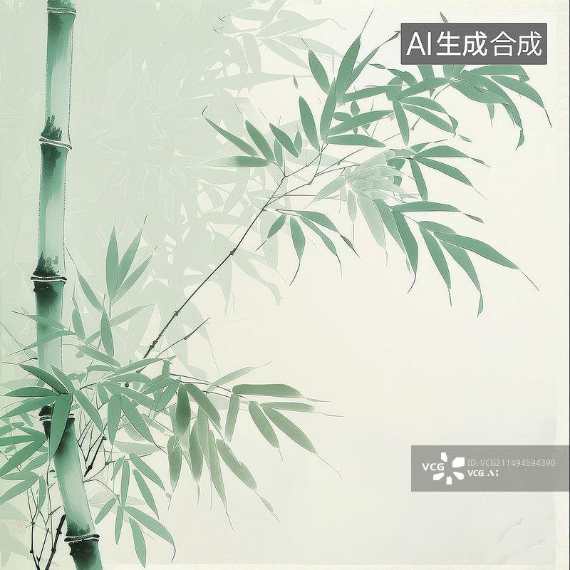 【AI数字艺术】手绘竹子图片素材