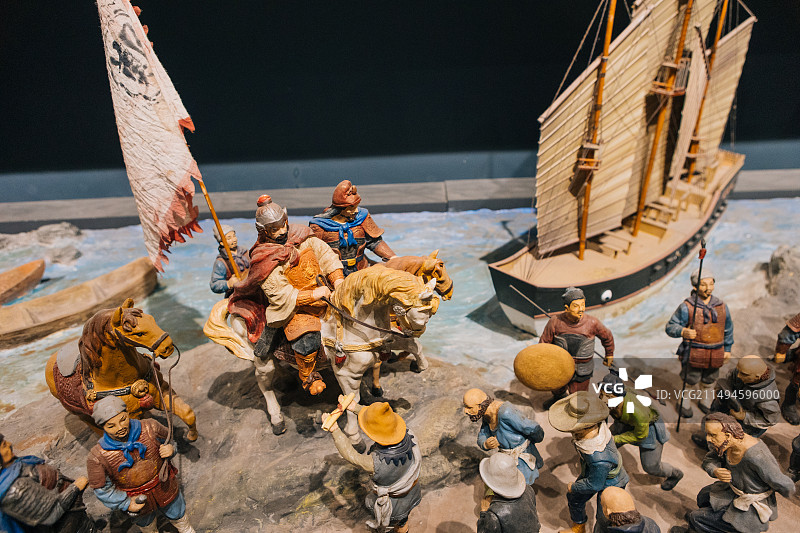 福建省博物院：郑成功收复台湾及受降复原场景图片素材