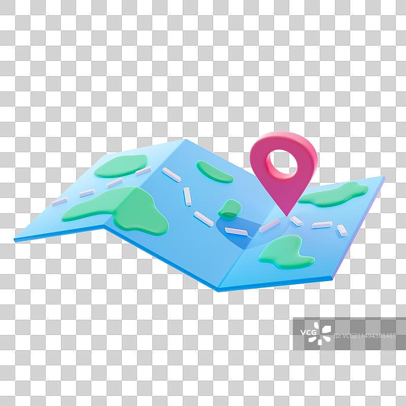3D渲染地图免抠元素图片素材