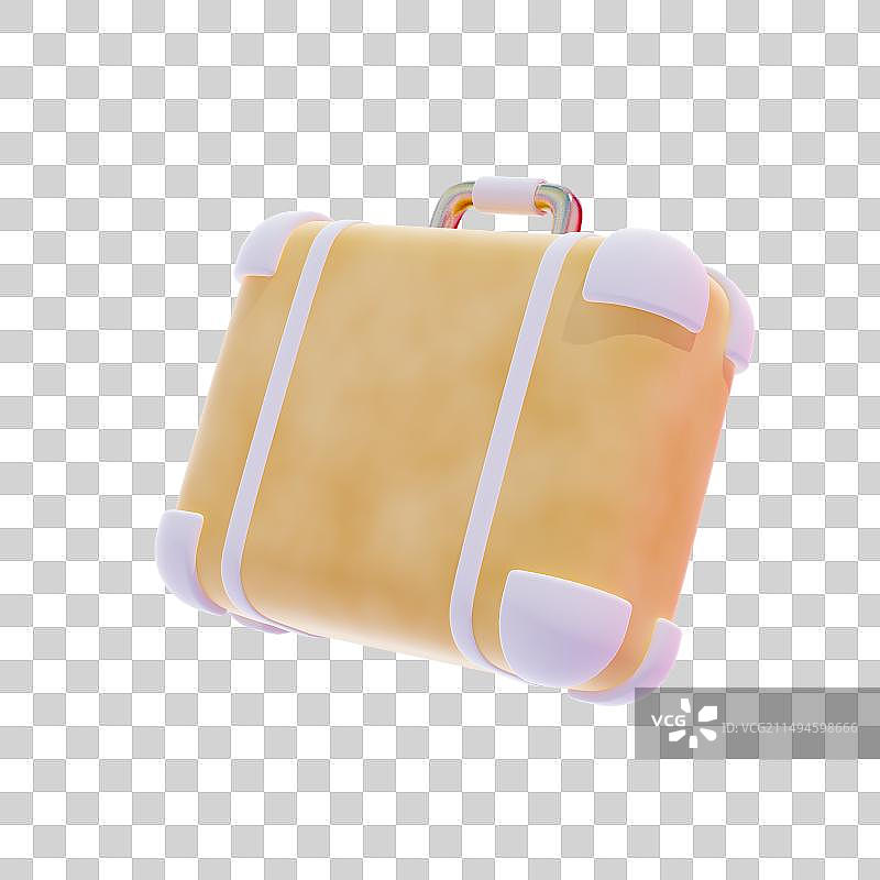 3D渲染旅行箱免抠元素图片素材