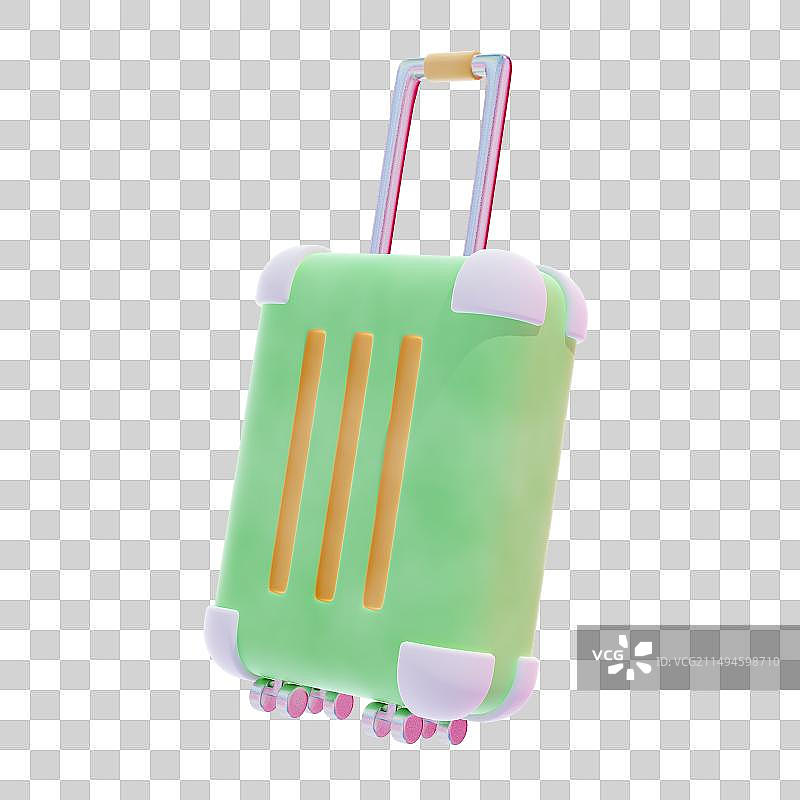 3D渲染旅行箱免抠元素图片素材