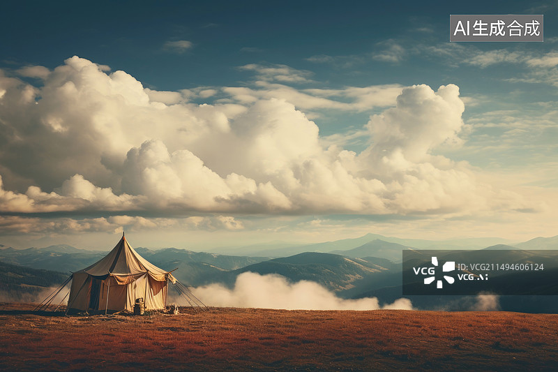 【AI数字艺术】露营场景图片素材