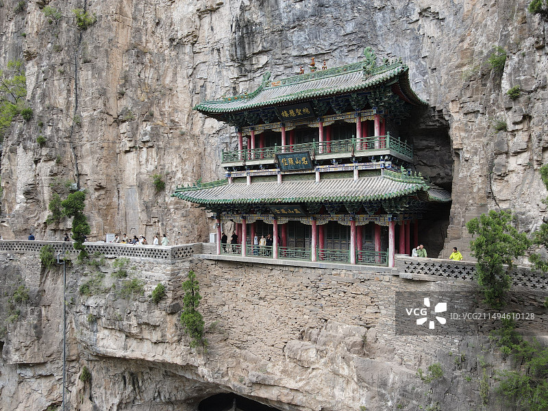 航拍山西阳泉娘子关和藏山图片素材