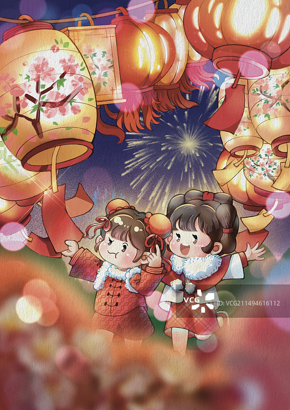 农历十五元宵灯会图片素材