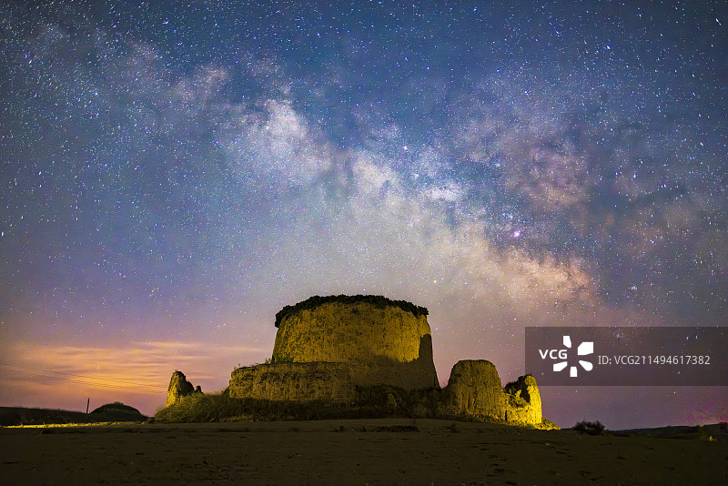 山西老牛湾附近银河图片素材