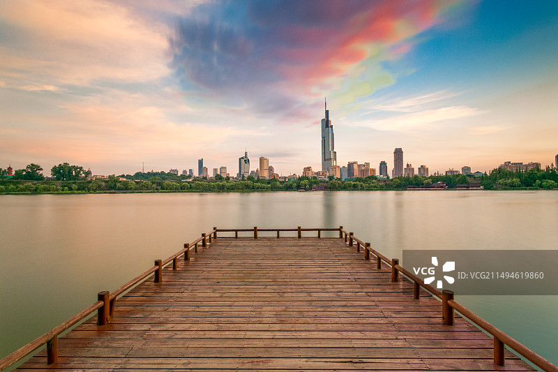 南京玄武湖美丽的景色图片素材