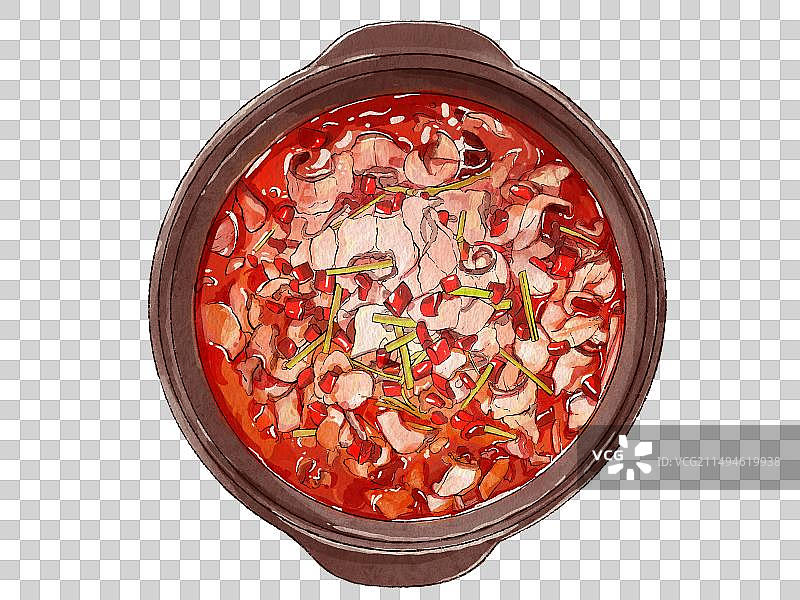 水煮鱼插画图片素材