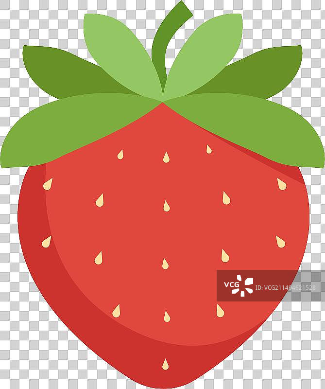 扁平风草莓插画元素图片素材