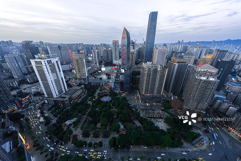 重庆观音桥步行街全景图片素材