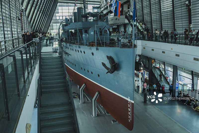 武汉市中山舰博物馆游览图片素材