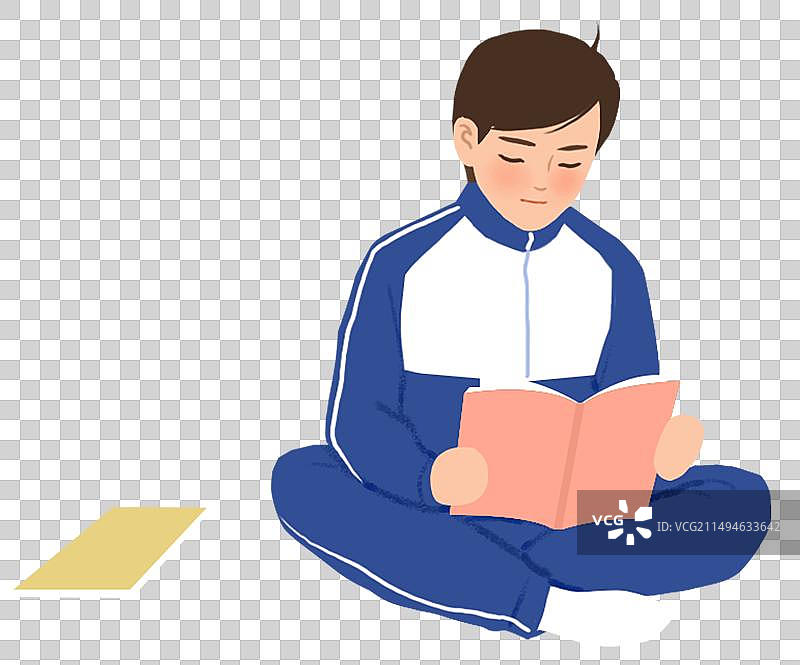 阅读的男孩图片素材