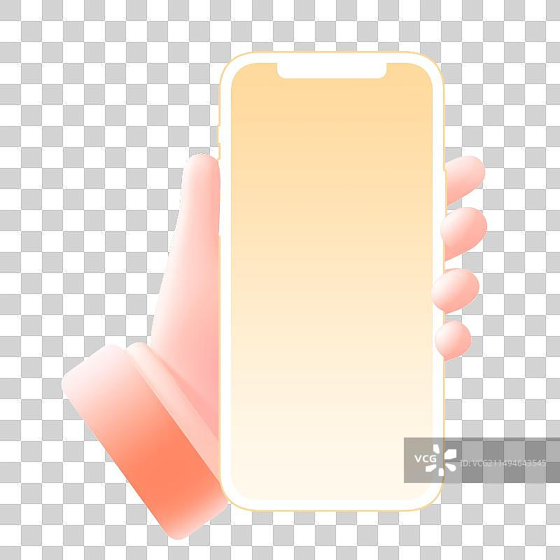 3D拿着智能手机的手图片素材