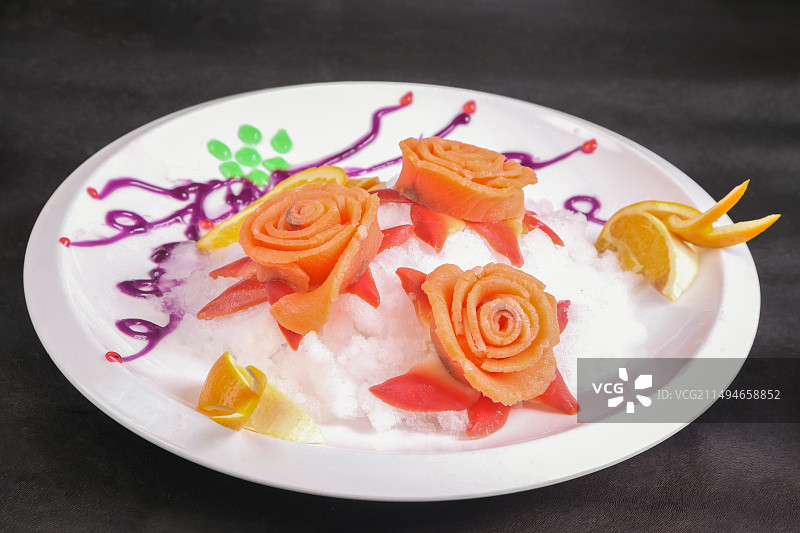 中餐美食-刺身拼盘图片素材