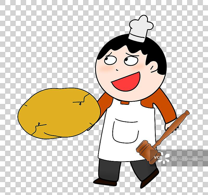 杭州美食，叫花鸡，简笔漫画设计元素咯同幽默图片素材