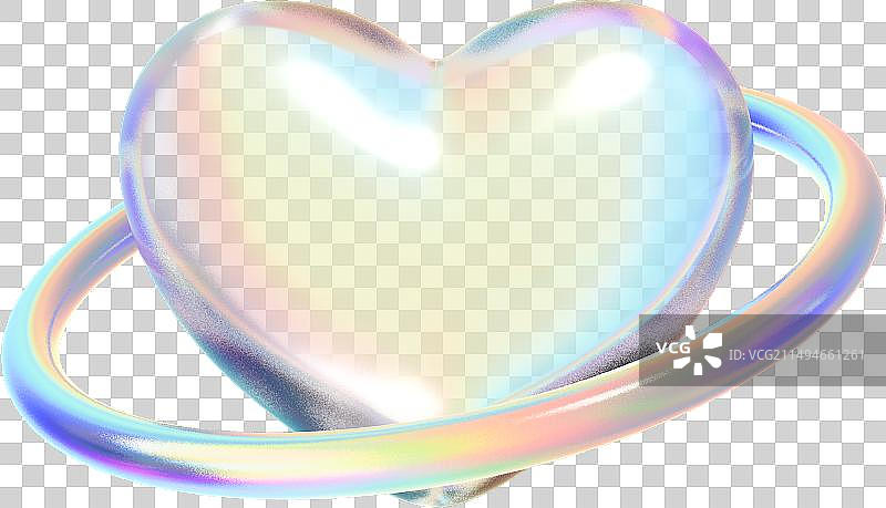 3D通用素材-镭射爱心图片素材