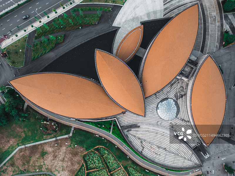 长沙隆平水稻博物馆航拍图片素材