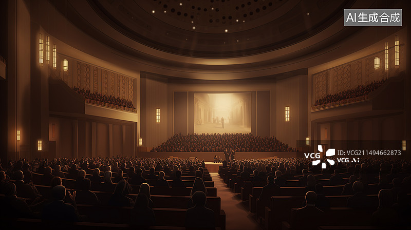 【AI数字艺术】演播室 舞台 大厅图片素材