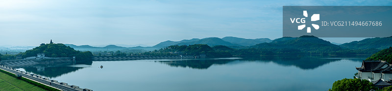 溧阳天目湖全景图图片素材