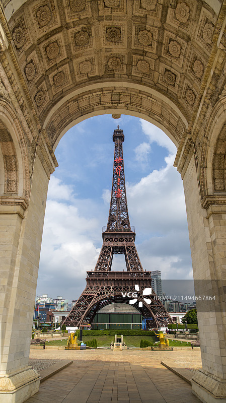 晴朗的天气游览广东深圳世界之窗图片素材