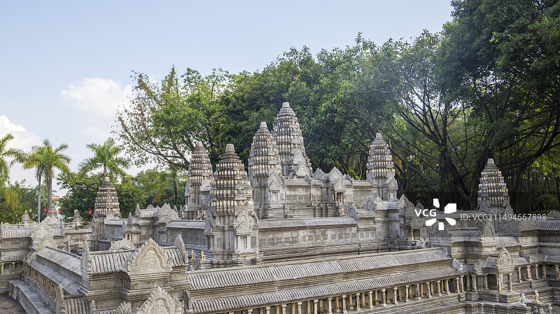 晴朗的天气游览广东深圳世界之窗图片素材