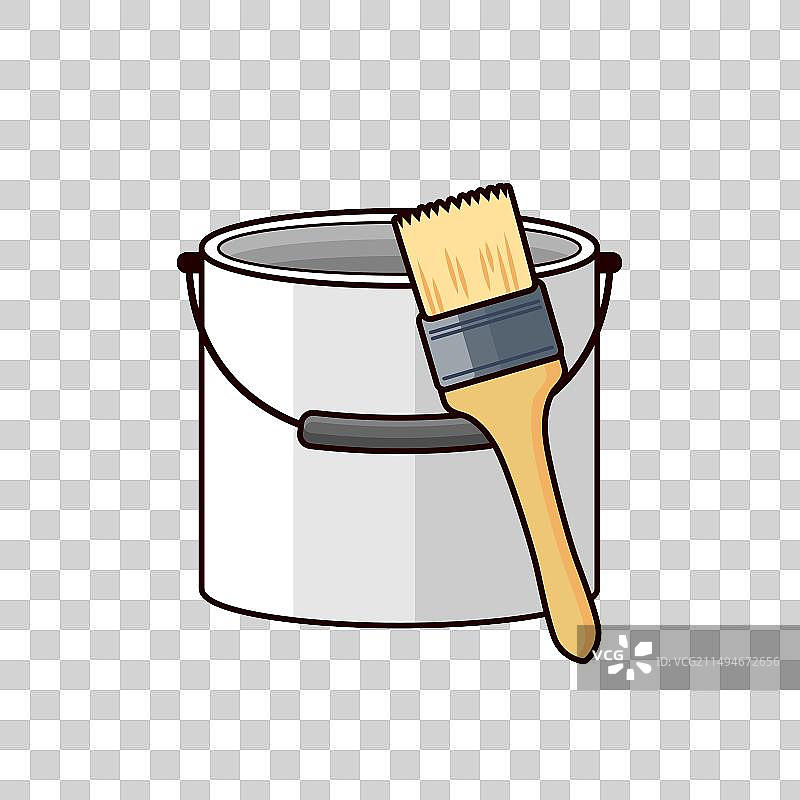油漆桶木刷图片素材