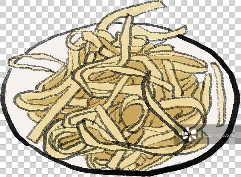 水墨风鄂菜武汉美食豆丝插画图片素材