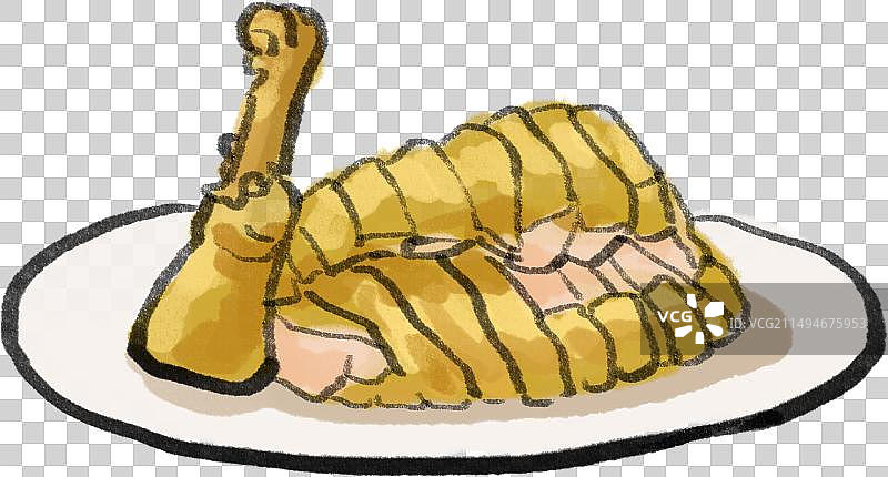 水墨风豫菜郑州美食马豫兴桶子鸡插画图片素材