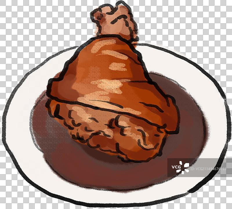 水墨风宁夏郑州美食插画图片素材