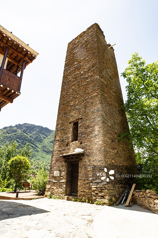 四川川西丹巴的碉楼图片素材