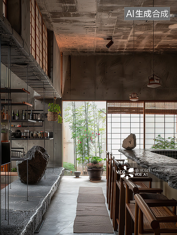 【AI数字艺术】现代风格的餐厅图片素材