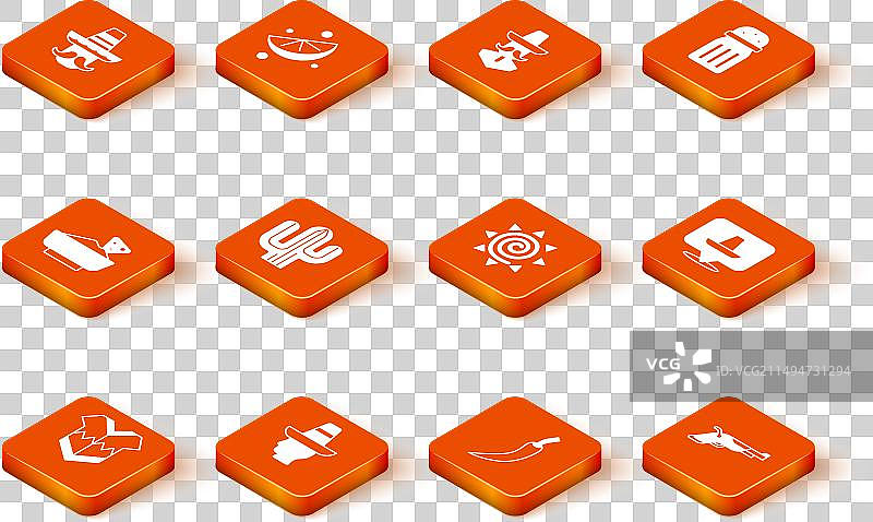 墨西哥风情套装：披风、墨西哥男人、阔边帽、玉米片图片素材