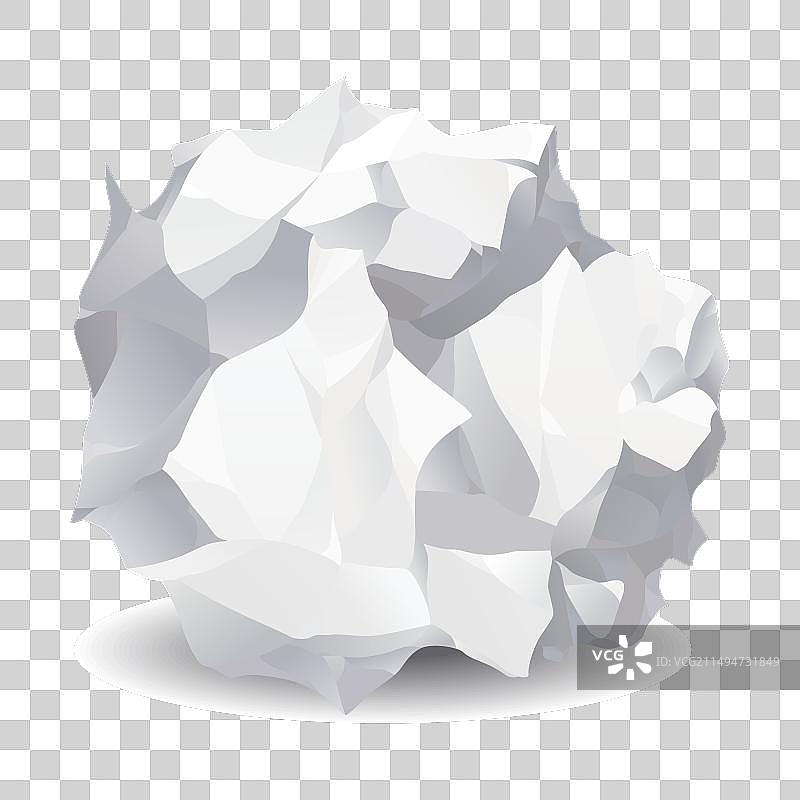 褶皱的纸团图标逼真的垃圾图片素材