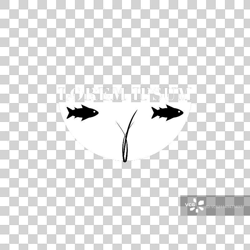 鱼的剪影水族馆图片素材