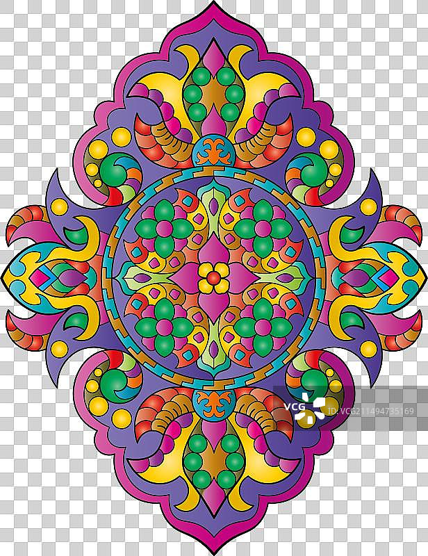 曼陀罗民族圆形装饰图片素材