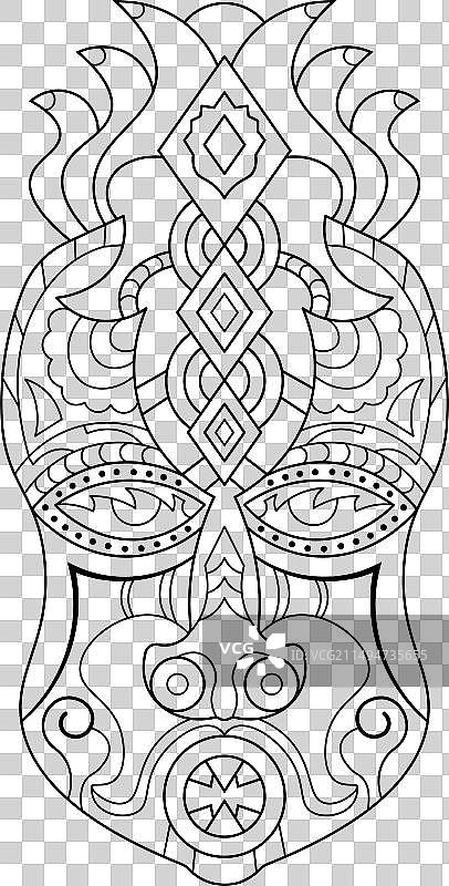 民族部落面具图片素材