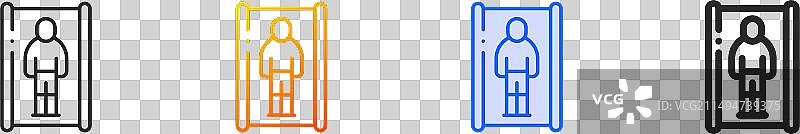 篮板线性渐变蓝色描边图标图片素材