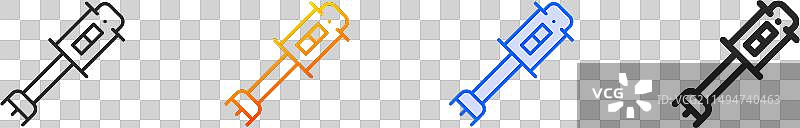 蓝色渐变球拾取器图标图片素材
