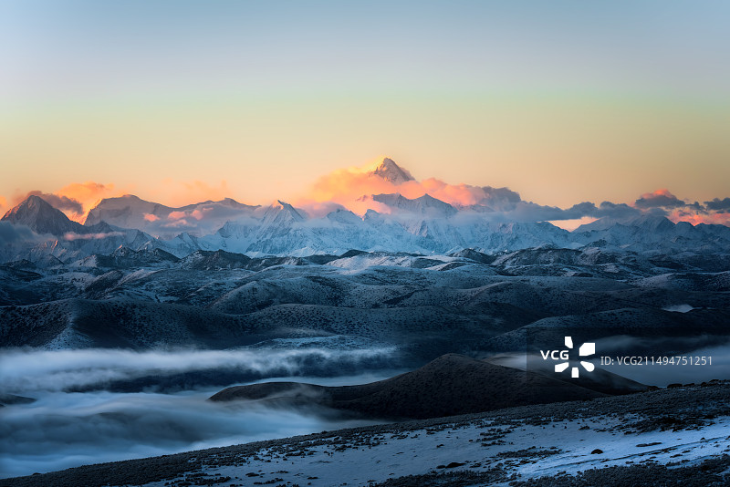 日照贡嘎图片素材