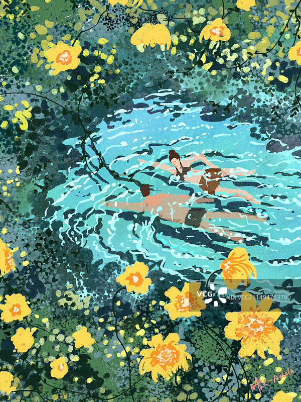 夏日的清爽图片素材