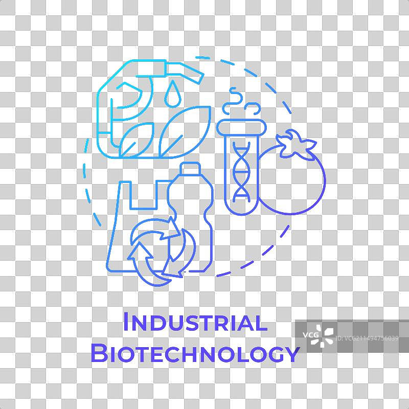 工业生物技术蓝色渐变概念图片素材