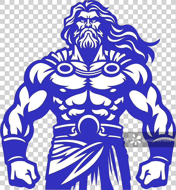 雷霆宙斯神角色吉祥物logo图片素材